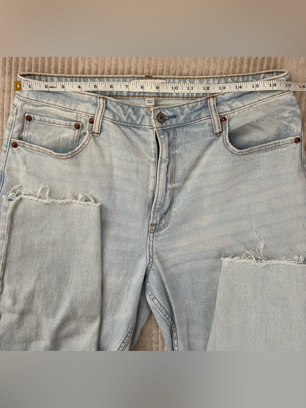 Abercrombie & Fitch Curve Love Light Wash Skinny High Rise Jeans Size 32/14 - Picture 3 of 6